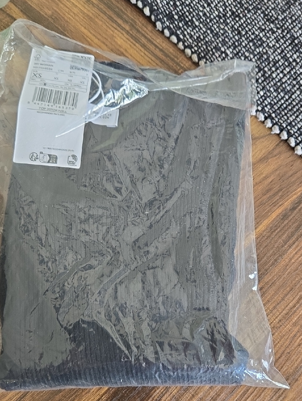 Black Ribbed MANGO Knit Top - New in Package